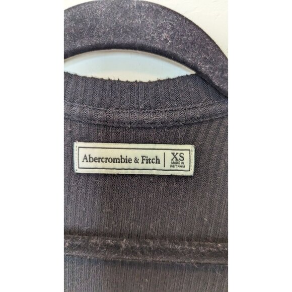 Abercrombie & Fitch XS Button Minimalist Cardigan Black Preppy - Picture 4 of 4